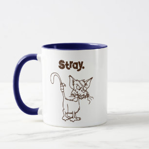 Stoere Alley Cat Cartoon - Grappige Tomcat Attitud Mok