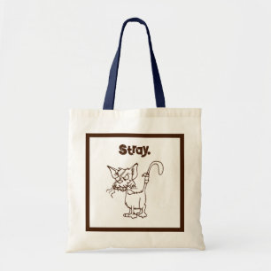 Stoere Alley Cat Cartoon - Grappige Tomcat Attitud Tote Bag