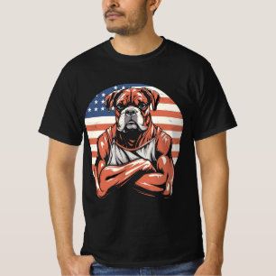 Stoere Amerikaanse Bulldog Logo Art T-shirt