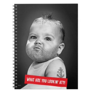 Stoere Baard Baby Jongen Notitieboek