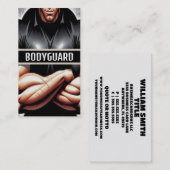Stoere bodyguard met grote spieren visitekaartje (Voorkant / Achterkant)
