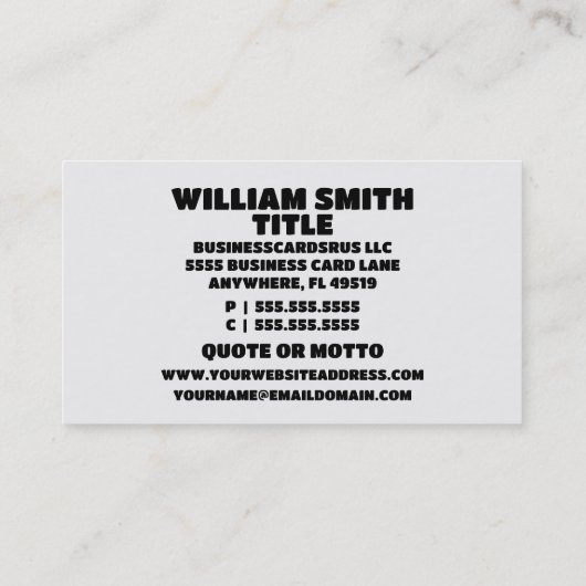 Stoere bodyguard met grote spieren visitekaartje (Achterkant)