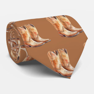 Stoere Bruine Cowboy Boots Stropdas