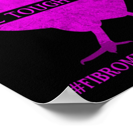 Stoere Chick Fibromyalgia Warrior - Bewustzijn Poster (Hoek)