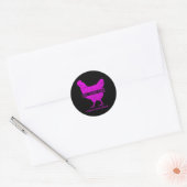 Stoere Chick Fibromyalgia Warrior - Bewustzijn Ronde Sticker (Envelop)