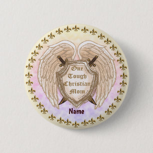Stoere Christelijke moeder op maat Ronde Button 5,7 Cm