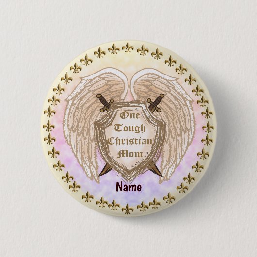 Stoere Christelijke moeder op maat Ronde Button 5,7 Cm (Voorkant)