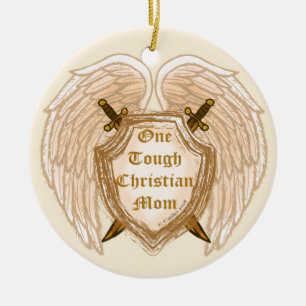 Stoere christelijke moeder-ornament keramisch ornament