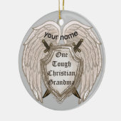 Stoere Christelijke oma ornament (Links)