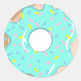 stoere donut zoete traktatie Classic Ronde Sticker