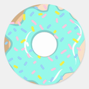 stoere donut zoete traktatie Classic Ronde Sticker