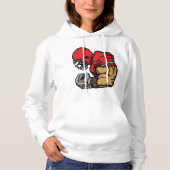 Stoere Football Warrior Mascot Rode Helmspier Hoodie (Voorkant)