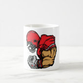 Stoere Football Warrior Mascot Rode Helmspier Koffiemok (Center)