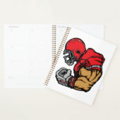 Stoere Football Warrior Mascot Rode Helmspier Planner (Display)