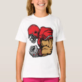 Stoere Football Warrior Mascot Rode Helmspier T-shirt (Voorkant)