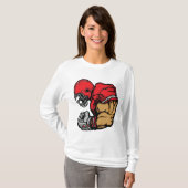 Stoere Football Warrior Mascot Rode Helmspier T-shirt (Voorkant volledig)