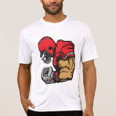 Stoere Football Warrior Mascot Rode Helmspier T-shirt (Voorkant)
