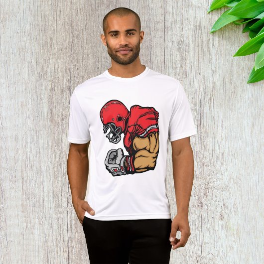 Stoere Football Warrior Mascot Rode Helmspier T-shirt