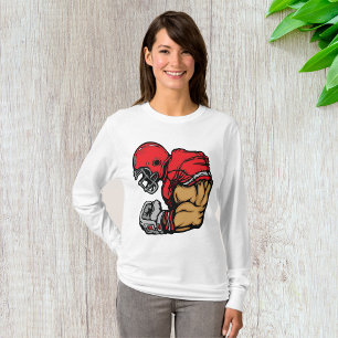 Stoere Football Warrior Mascot Rode Helmspier T-shirt