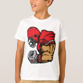 Stoere Football Warrior Mascot Rode Helmspier T-shirt (Voorkant)