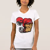 Stoere Football Warrior Mascot Rode Helmspier T-shirt (Voorkant)