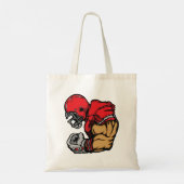 Stoere Football Warrior Mascot Rode Helmspier Tote Bag (Achterkant)