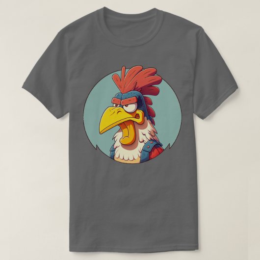 stoere haan t-shirt (Design voorkant)