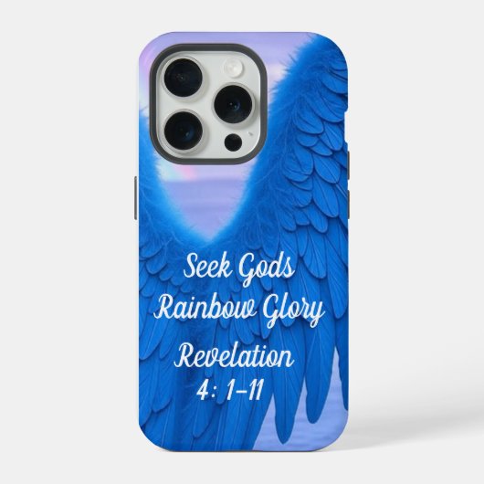 Stoere iPhone 15 16 Pro Max Hoesje Angel Wings Case (Achterkant)
