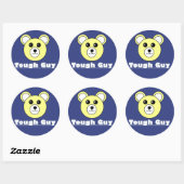 Stoere Jongen Schattig Beer Gezicht Sticker (Vel)