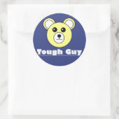 Stoere Jongen Schattig Beer Gezicht Sticker (Tas)
