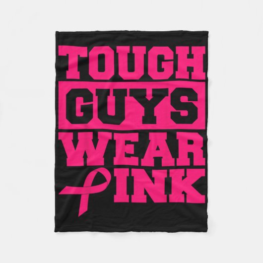 Stoere jongens Draag roze Mannen en jongens onders Fleece Deken (Voorkant)