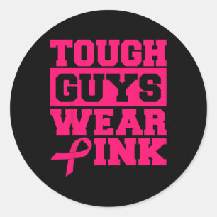 Stoere jongens Draag roze Mannen en jongens onders Ronde Sticker