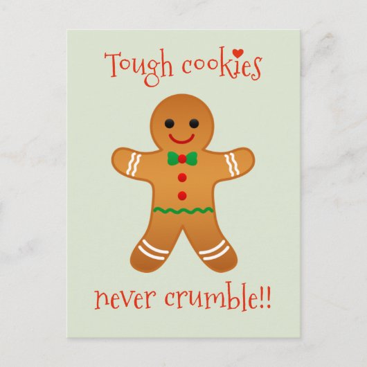 Stoere koekjes verkruimelen nooit! - Krijg goed Ke Feestdagenkaart (Voorkant)