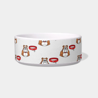 Stoere & loyale Bulldog Gepersonaliseerde Hondenko Voerbakje