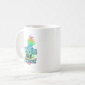 Stoere maar lieve T-shirt Canvas tas Koffiemok (Voorkant links)