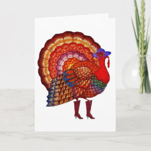 Stoere oude vogel feestdagen kaart