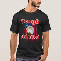 Stoere oude vogel kaal adelaar Amerikaanse vlag on