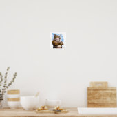 Stoere Tabbykat Cartoon Poster (Keuken)