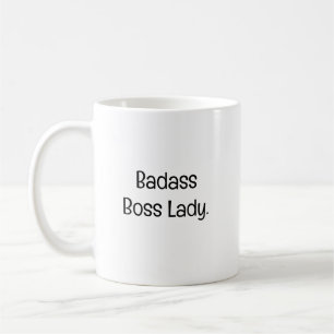 Stoere vrouwelijke baas koffiemok