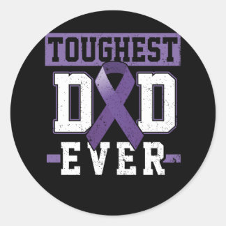 Stoerste papa ooit Slokdarmkanker Bewustzijn Ribb Ronde Sticker