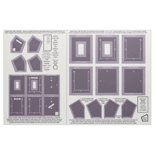 Stof 2 wasbaar, geen naailavenderfotoframes (Fat Quarter)