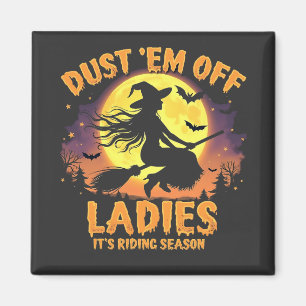 Stof af dames het is heksen rit seizoen Halloween  Magneet