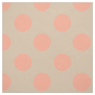 Stof: Beige en roze polka-punten Stof