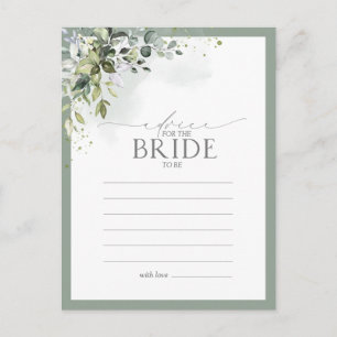 Stof blauw elyptus Floral advies aan de bruid Briefkaart