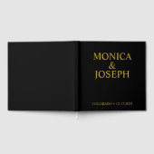 Stof blauw gast boek cadeau, gepersonaliseerde lux (Volledig)