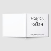 Stof blauw gast boek cadeau, gepersonaliseerde lux (Volledig)