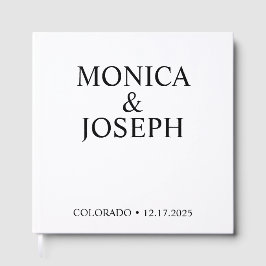 Stof blauw gast boek cadeau, gepersonaliseerde lux