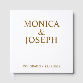 Stof blauw gast boek cadeau, gepersonaliseerde lux