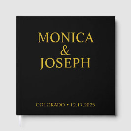 Stof Blauw Gastboek Cadeau, Gepersonaliseerd Luxe Gastenboek