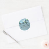 Stof Blauw Groen Trouw Budget Trends Ronde Sticker (Envelop)